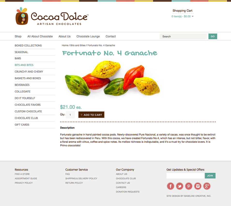 Cocoa Dolce Baseline Creative Wichita  Design and App Design
